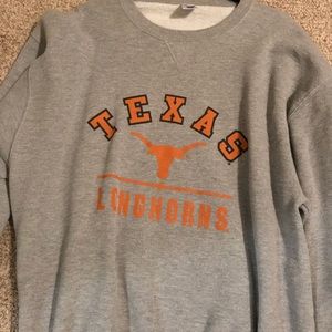 texas longhorns pullover crew neck sweatshirt
